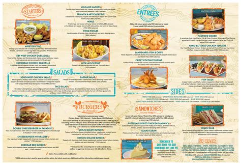 Margaritaville Restaurant- Las Vegas menu in Las Vegas, Nevada, USA