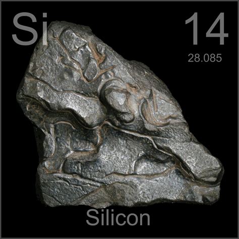 Sample of the element Silicon in the Periodic Table