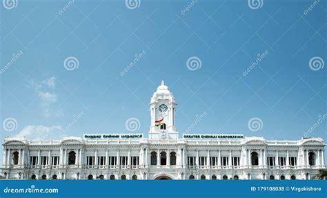 Chennai Corporation , Chennai, TAMIL NADU, INDIA, January 20, 2020: Municipal Corporation ...