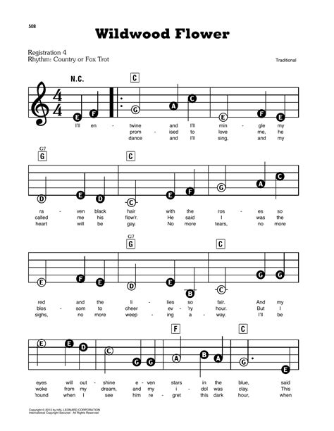 Wildwood Flower by Traditional Sheet Music for E-Z Play Today at Sheet Music Direct