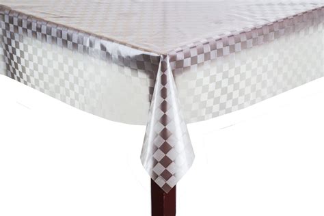 Clear Chequered PVC - Tablecloths World