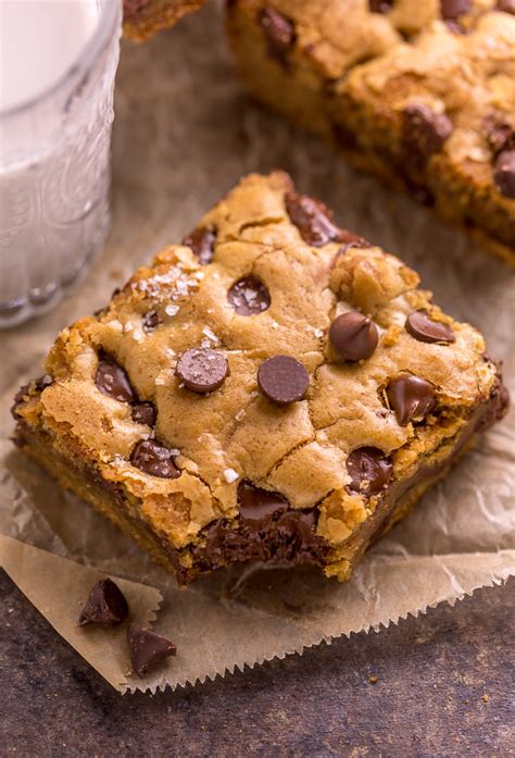 Easy Chocolate Chip Cookie Bars - Baker by Nature