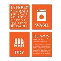 Laundry Room Set of 4 Printable Art by PrintablesByAshley on Etsy, $20. ...