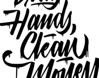 Dirty Hands Clean Money Font - Etsy