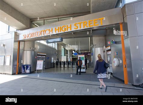 New Shoreditch High Street Station, London Overground TFL Stock Photo - Alamy