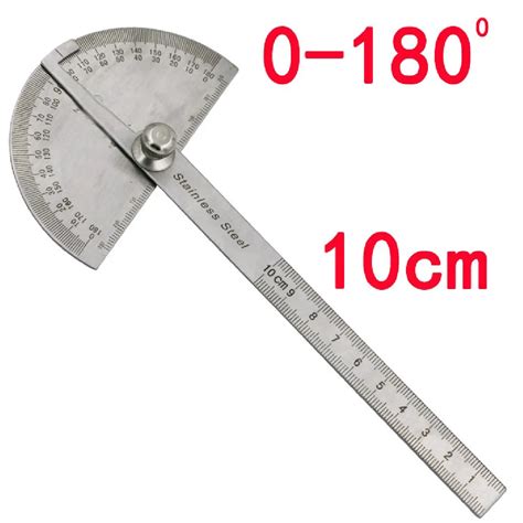 New Stainless Steel 180 degree Protractor Angle Finder Rotary Measuring Ruler For Woodworking ...