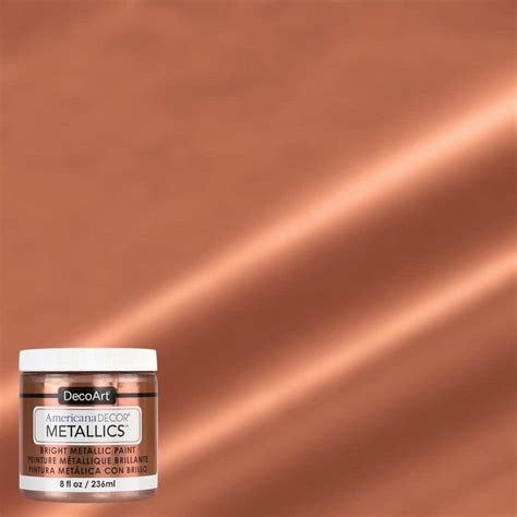 Americana Decor 8 oz. Metallic Rose Gold Paint ADMTL03-98 - The Home Depot