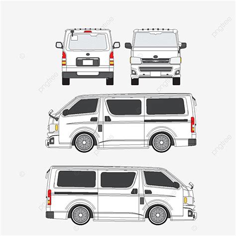 Toyota Vector PNG Images, Toyota Hiace, Toyota, Car Vector, Car PNG Image For Free Download