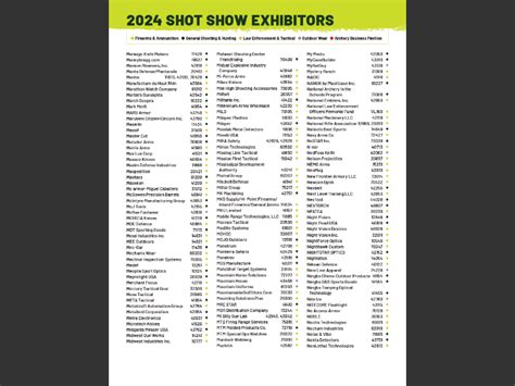 20242024 SHOT Show Exhibitors 8