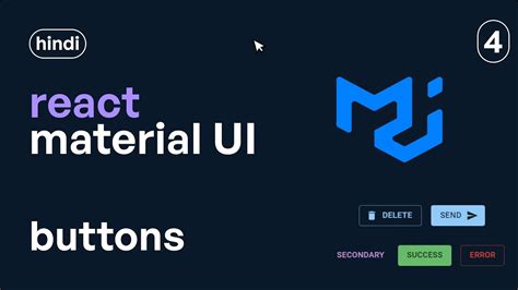 React Material UI / MUI Tutorial - 4.1 - Buttons - Import, Variants ...