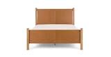 Stade Valley Tan Leather & Oak Wood Queen-Sized Bed | Article