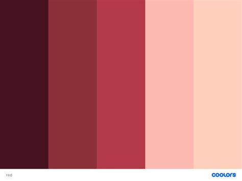 red pastel color palette