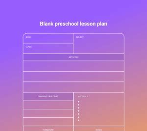 How to write a lesson plan template with examples