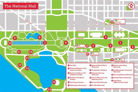 National mall parking map - Map of national mall parking (District of ...