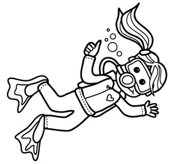 Diver clipart black and white, Diver black and white Transparent FREE for download on ...