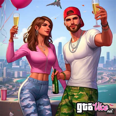 Lucia and Jason Celebrating Concept Art (AI Generated By Psy) - GTAVice.net