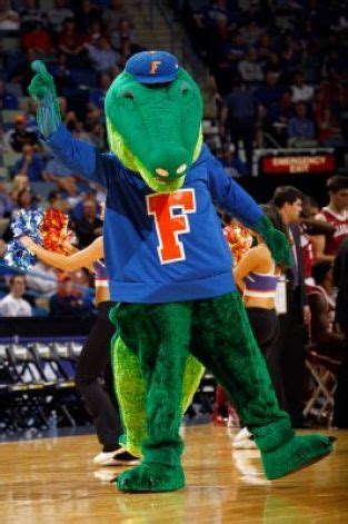 Florida Gators mascot, Albert E. Gator, at a UF basketball game ...