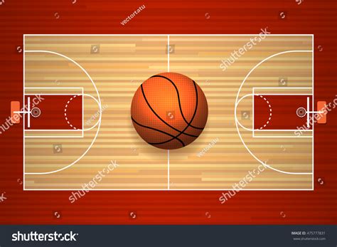 Basketball Hardwood Court Floor Top View Stock Vector (Royalty Free) 475777831 | Shutterstock