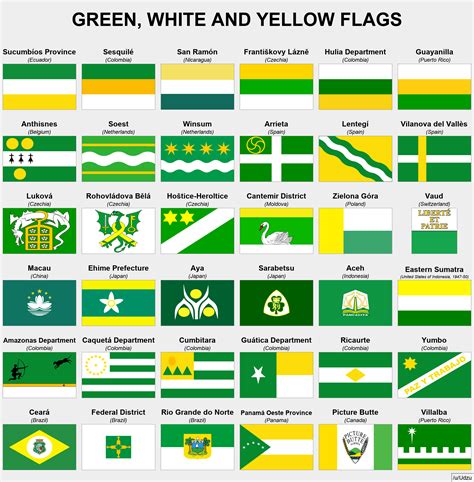 Green, White and Yellow flags : r/vexillology