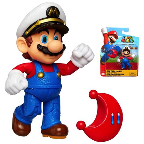 Captain Mario Super Mario Nintendo 4" Action Figure - Walmart.com - Walmart.com