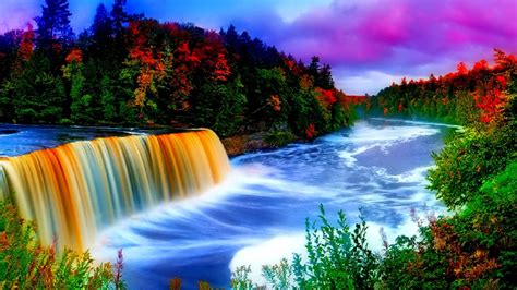 Waterfall Nature Pictures Hd Wallpaper Download | Link Guru