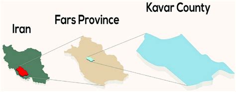 Location of Kavar County in Iran.... | Download Scientific Diagram