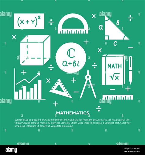 Mathematics science banner with place for text. Poster with math ...