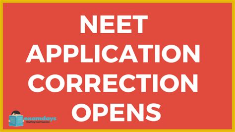 NEET Application Correction 2022 Window Opened ntaneet.nic.in