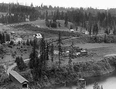 1901 Aerial View of Estacada, Oregon Vintage Old Photo 8.5" x 11 ...