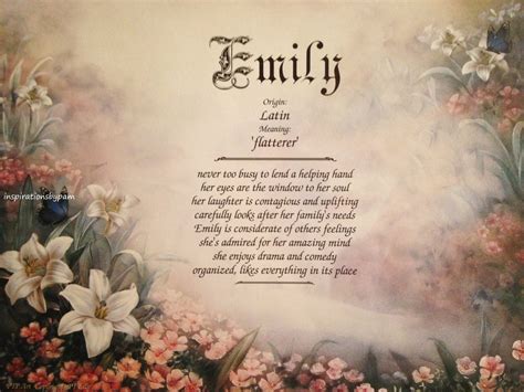 Emily First Name Meaning Art Print-Personalized-Home