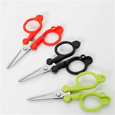 Stainless steel folding scissors portable outdoor fishing trip scissors ...