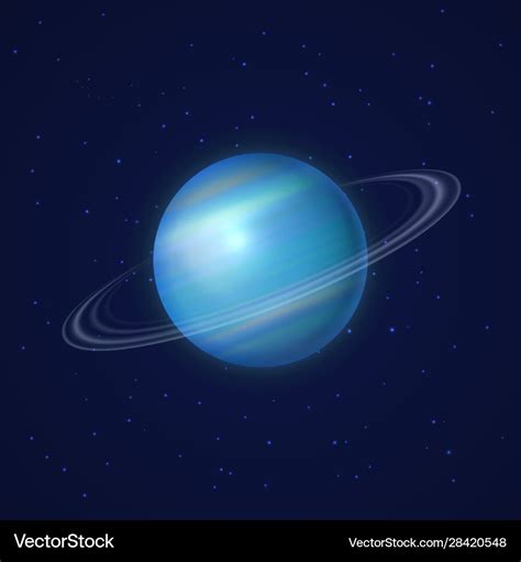 Uranus planet with rings gas Royalty Free Vector Image