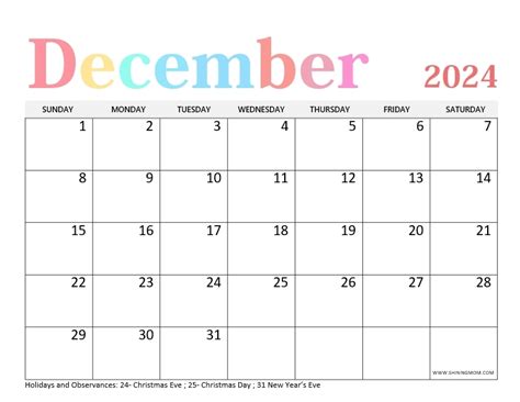 Holidays 2024 December - Mil Lauree