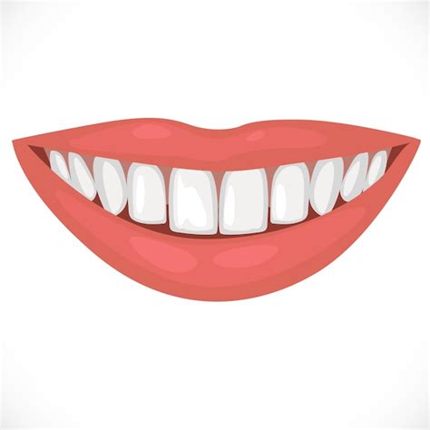 Premium Vector | Beautiful smile with healthy teeth