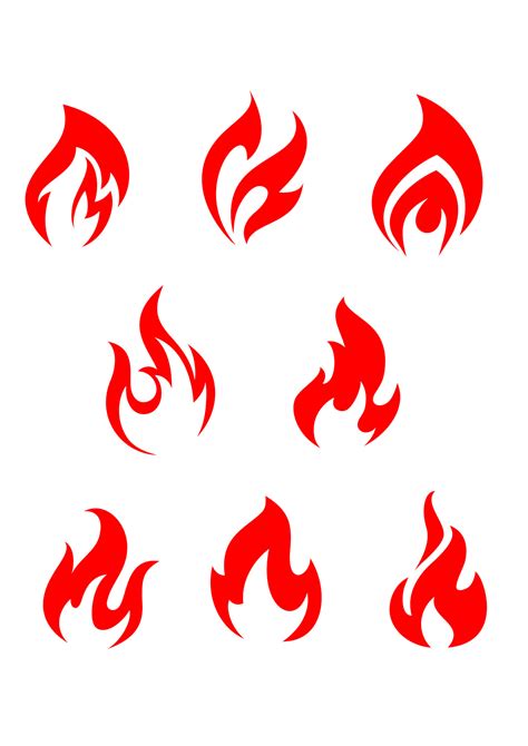 Red fire flames 11231098 Vector Art at Vecteezy