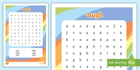 -augh Word Search (teacher made) - Twinkl