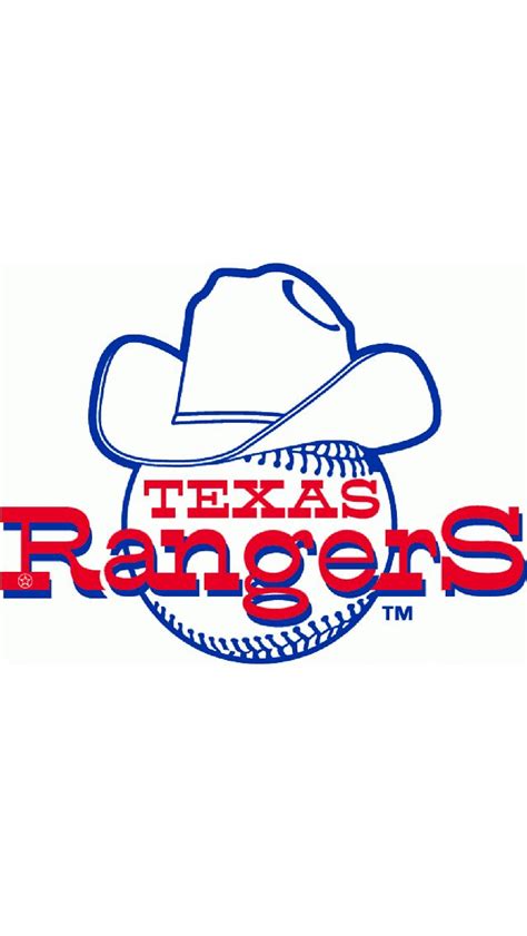 the texas rangers logo with a cowboy hat on it's head and words that read,