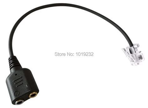 10pcs/lot Headset Buddy Adapter: PC Headset to CISCO Phone Jack, Dual 3.5mm to RJ9 / RJ10/RJ22 ...