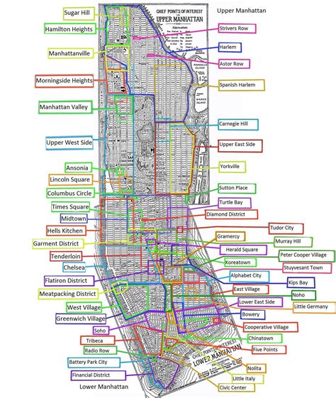 Neighborhoods of Manhattan [1600x1894] : r/MapPorn