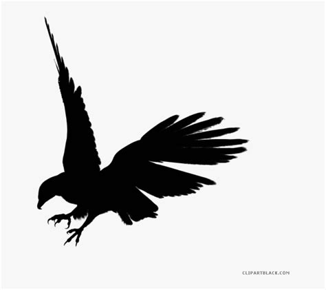 Eagle Silhouette Clipart - Eagle Figure Black And White, HD Png ...