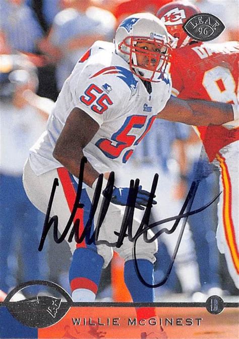 Willie McGinest autographed football card (New England Patriots) 1996 ...