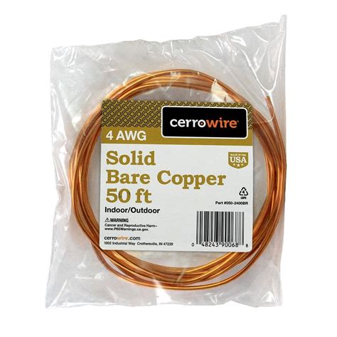 Copper Ground Wire - For 200 amp services, a #4 grounding electrode ...