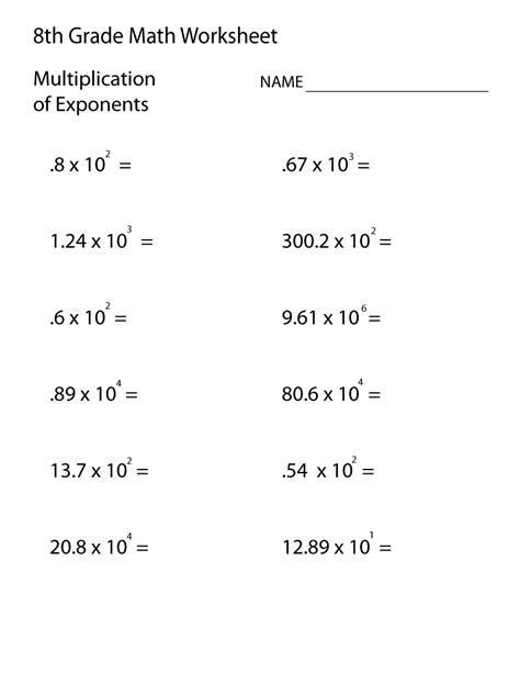 Grade 8 Math Worksheets | 8th grade math worksheets, Math worksheets, 8th grade math