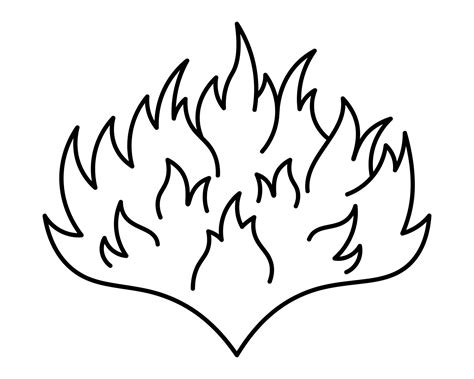 Flame of fire. The fire is burning. Sketch. Vector illustration. Hot ...