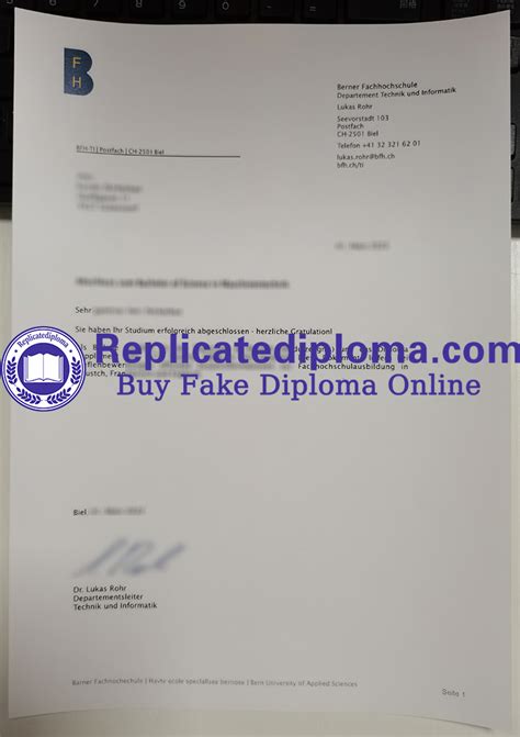 Buy Bern University of Applied Sciences diploma, order BFH Urkunde - replicatediploma.com