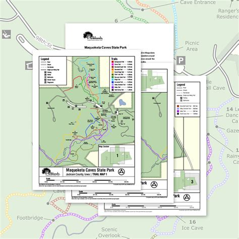 Maquoketa Caves State Park Trail Map Printable Download – Iowa Parklands