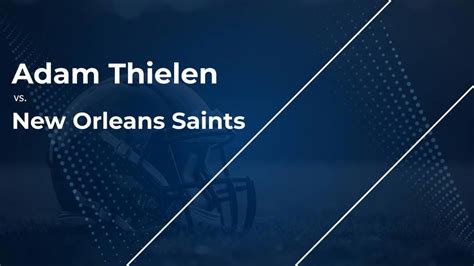 Adam Thielen and the Panthers vs. the Saints: Week 1 Stats, Matchup ...