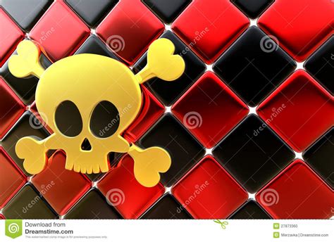 Day of the Dead Skull and Crossbones As Background Stock Illustration - Illustration of ...