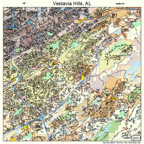 Vestavia Hills Alabama Street Map 0178552