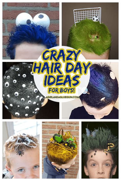 Crazy hair for Boys! - A girl and a glue gun